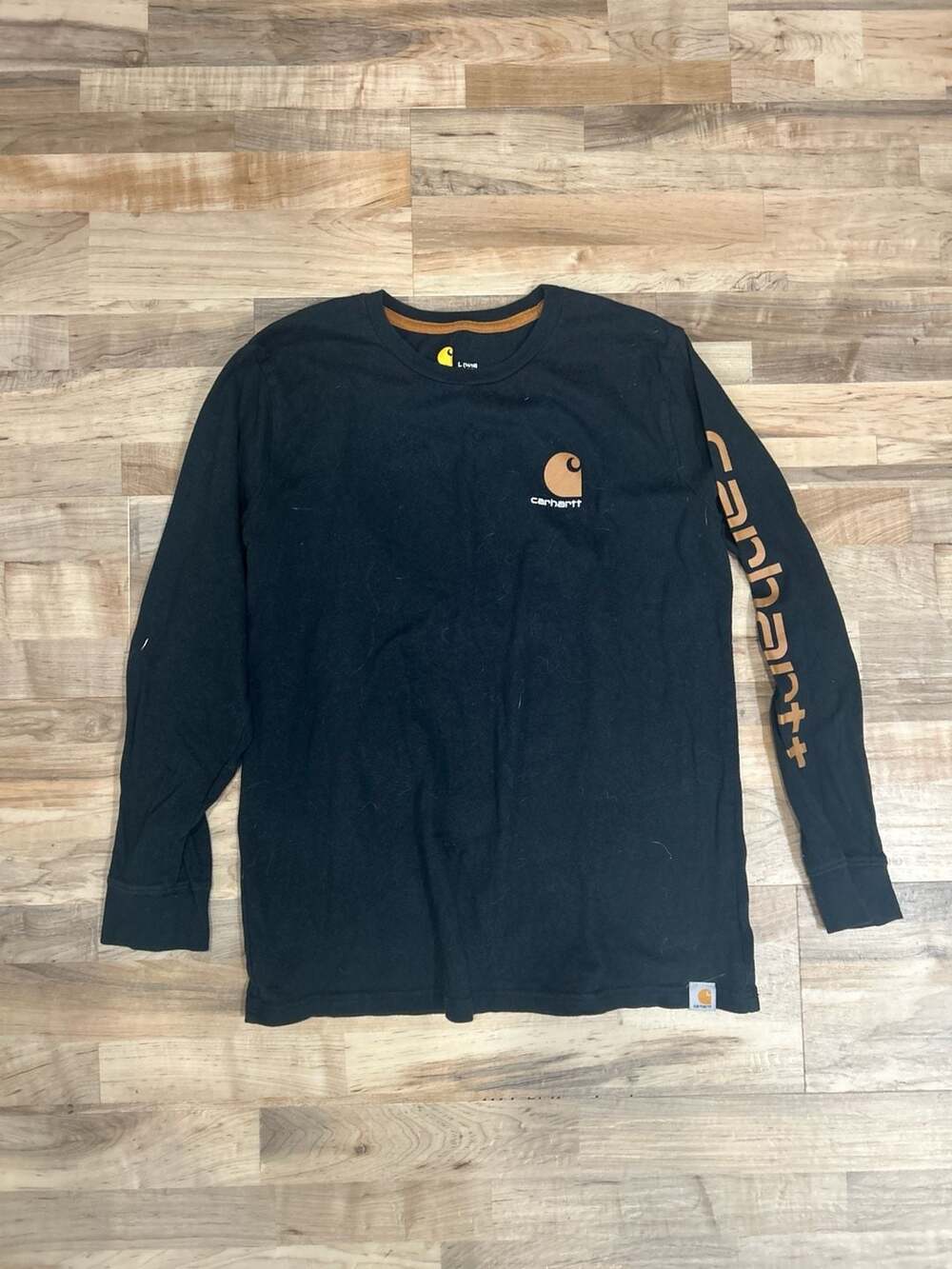 Carhartt Boys' Long-Sleeve Graphic Logo T-Shirt Black